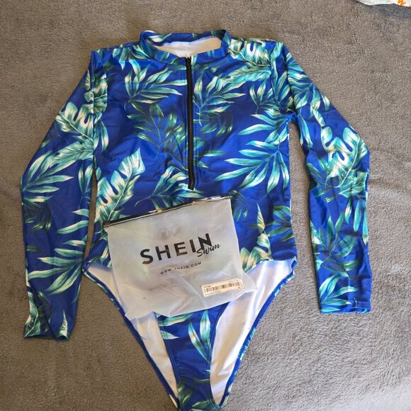 A Piece's Bathroom Suit of a Long Sleeve Fashion for Women with Stamping of Trop - Picture 7 of 7